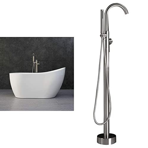 WOODBRIDGE Acrylic Freestanding Soaking Tub and Faucet Set #TOP30