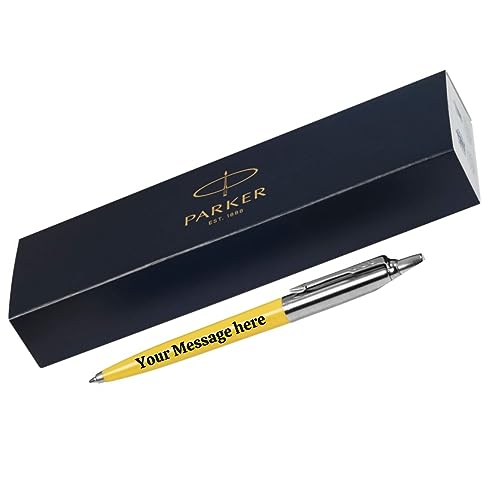 Bolígrafo Parker Jotter personalizado con caja de regalo, grabado e impreso con tu nombre o mensaje, elegancia atemporal y escritura suave, regalo ideal para ocasiones especiales (azul cielo)