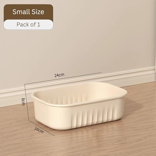 Image of KREPS Multi Purpose Plastic Storage Bins Stackable Organizer Boxes with Lids, Stackable Crates for Home & Kitchen, items like books, clothes, snacks, toys. (Pack Of 1, Small - 24 X 16 X 8 CM)