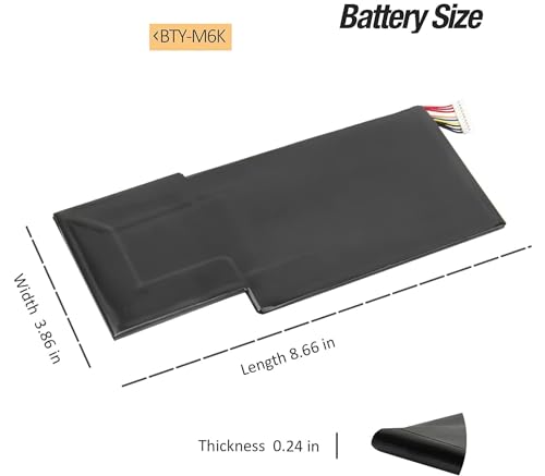 Image of Wefly BTY-M6K Laptop Battery Compatible for MSI Stealth Pro GS63VR 7RG 7RG-005 7RG-036CN GF63 8RD-031TH 8RC-034CZ 9SC GF75 Thin 3RD 8RC 8RD 8SC 9SC-088CN Series MS-16K3 MS-17B4 Laptop Battery