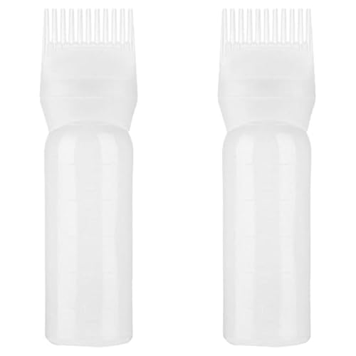 Flacon applicateur d'huile pour cheveux | 2/4 flacons applicateurs huile capillaire | Bouteille applicatrice peigne à racines réutilisable | Brosse applicatrice couleur cheveux pour soins capillaires