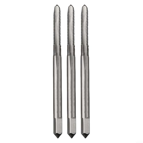 Jeu de tarauds filetés en acier rapide - 3 cannelures - Résistance à l'usure - Convient pour perceuses et fraiseuses