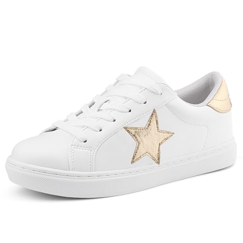 Image of PARTY Women's Fashion Sneakers Lace Up Casual Low Top Comfortable Cushioned Walking Tennis Shoes Trendy Daily Shoes