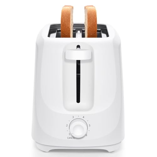 Toaster with 6 Shade Settings, Removable Crumb Tray, Arctic White
