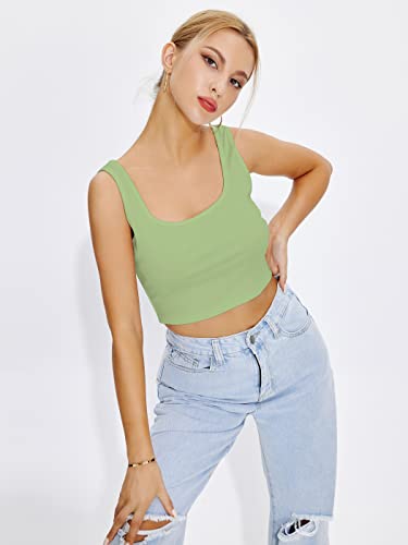 Image of Shasmi Women Crop Top, Ribbed, Stylish Tank Top, Soft and Comfy Fabric has Some Stretch