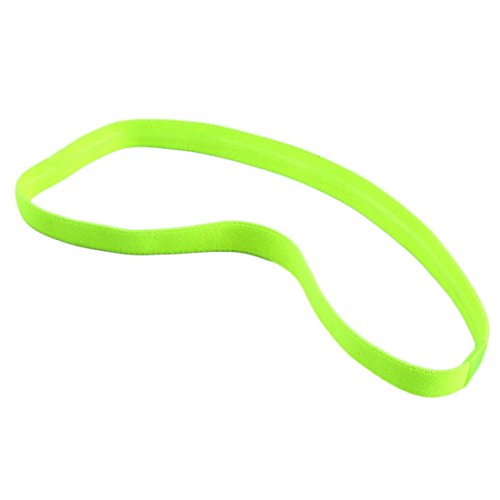 Luwu-Store l'élastique pour Cheveux Bande Anti-dérapant Le Support pour Sport-Fluorescence Jaune