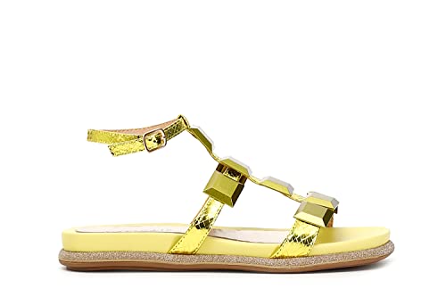Sandale Cafè Noir C1GM9120 en cuir avec détails en métal pour femme