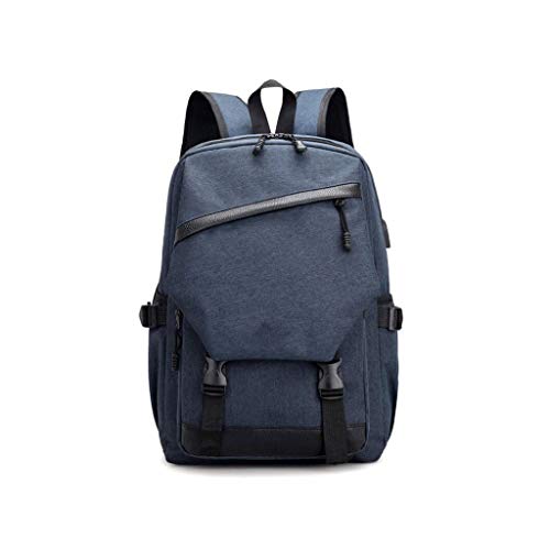 Preisvergleich Produktbild XHHWZB Hochschulrucksack, Laptop-Reiserucksack, Diebstahlschutz-Computertasche mit USB-Ladeanschluss, robuste Studententasche for Männer und Frauen (Color : Blue)