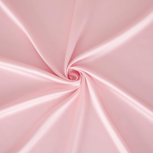 VACVELT Tencel Cotton Fabric by The Yard, 1 Yard x 98 Inch Wide Blush Pink Cloth Fabric, Soft & Cooling Lining Fabric for Dress, Clothing Making, Sewing, Quilting, DIY Crafts (Pre-Cut)