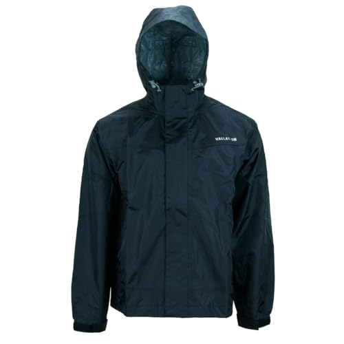 Men's Dark Rain Jacket - Black, 3X-Large