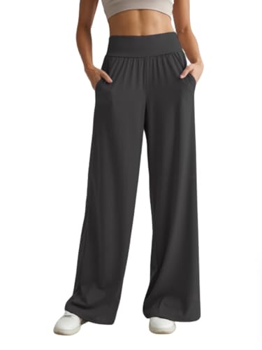 Wide Leg Yoga Pants Women Casual Loose Cozy High Waist Comfy Sports Athletic Lounge Pants with Pockets