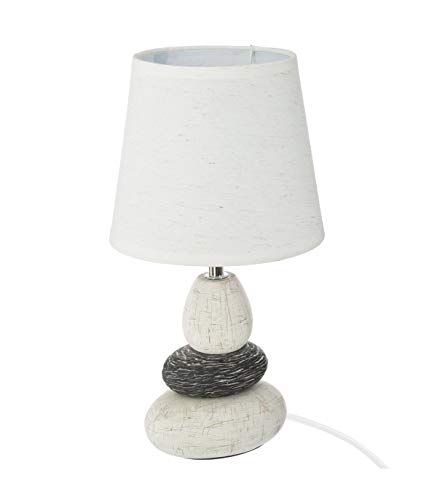 Atmosphera - Lampe en céramique avec 3 Galets H33