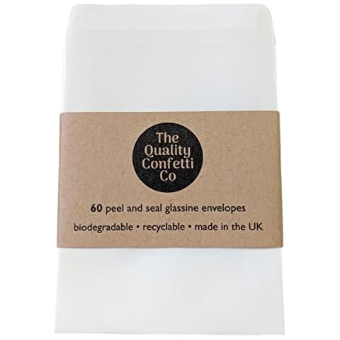 The Quality Confetti 60 Semi Transparent Envelopes Cover