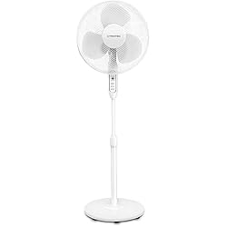 Trotec Ventilador TROTEC Ventilador de Pie TVE 25 S/Mando a Distancia/Temporizador / 40 W/Ajustable en Altura / 3 Velocidades de Ventilación/Pie de Apoyo Estable/Oscilación automática de 80°
