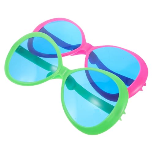 VICASKY Tropical Funny Party Sunglasses Exaggerated Large Glasses for Beach Pool Decor 2pcs Set