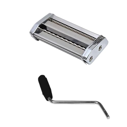 Steel Manual Pasta Maker - Kitchen Ravioli and Dumpling Tools for Homemade Noodles with Hand Crank Design