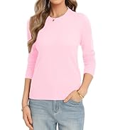 QUALFORT Women's Sweaters Long Sleeve Soft Lightweight Basic Knitted Pullover Sweater