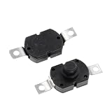 Kompressordruckregelschalter 1712-KD Drucktastenschalter 1712KD Taschenlampenschalter LOCK 17X12X9,5MM Tischlampenschalter Taschenlampen-Tastenschalter EIN-AUS(5PCS)