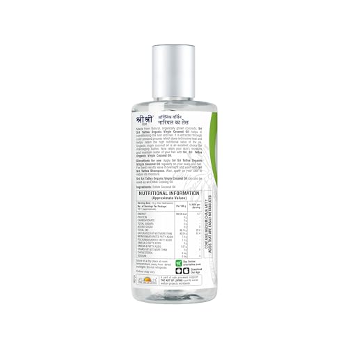 Image of Sri Sri TATTVA shuddhta ka naam Organic Virgin Coconut Oil (200ml) | Shuddhta ka naam