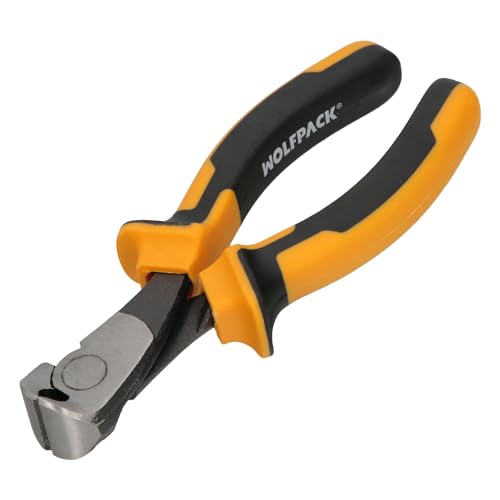 WOLFPACK LINEA PROFESIONAL Alicates Corte Frontal 150 mm. Acero DIN 5745. Pelacables, Corta Cables, Pelador Cables,