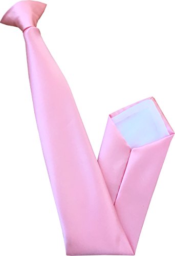Great British Tie Club Men's 100% Satin Clip On Neck Ties
