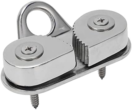 Zerone Stainless Steel Cam Cleat with Fairlead Leading Ring for Boat Marine Rope 3-15mm