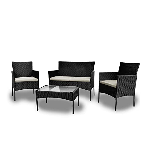 Rattan 4 Piece Outdoor Lounge Set
