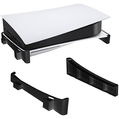 Mcbazel Horizontal Stand for Standard PS5 Stable Base Stand for 2020 PlayStation 5 Disc and Digital Editions (Black) - Secure Fit, Easy Installation (Not Compatible with PS5 Slim/Pro)