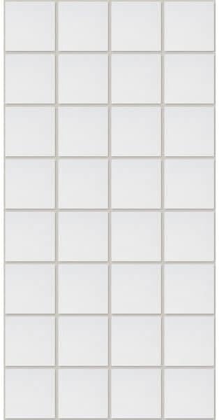 ഒരു ഗ്രിഡിൽ ആംസ്ട്രോങ് സീലിംഗ് ടൈലുകൾ സ്ഥാപിച്ചു.