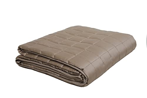 Image of MYSA Sleep Cooling Weighted Blanket for Adults, Original Weighted Blanket for Sleep, Tencel Made Blanket (Beige, 87 inch x 80 inch 25 LB)