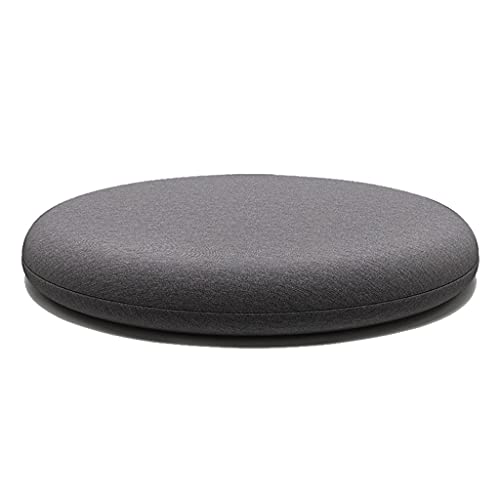 TTJJ Memory Foam Sitzkissen, Rund Demontierbar Atmungsaktiv Weich Sitzpolster Stuhlkissen Passend für Wohnzimmer Catering Büro-50x50x5cm(20x20x2Zoll)-Dunkelgrau Cover