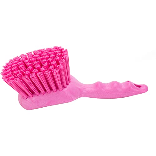 Image of SPARTA 40541EC26 Plastic Scrub Brush, Utility Brush, Kitchen Brush With Hanging Hole For Cleaning, 8 Inches, Pink