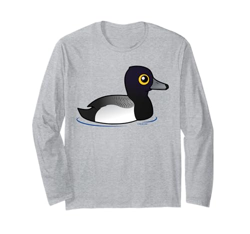 Cute Cartoon Lesser Scaup Birdorable Duck Waterfowl Species Long Sleeve T-Shirt
