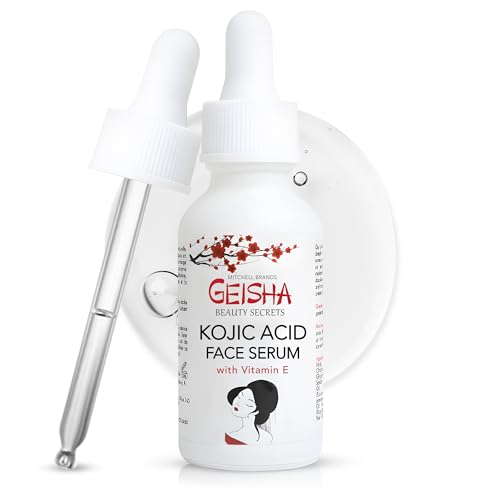 Geisha, Kojic Acid Serum, 1 Fl oz / 30ml, Helps to Reduce Dark Spots on Face, Body, Armpits, Elbows, Knees, Made in USA
