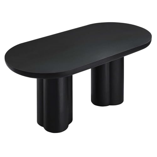 Image of Modway EEI-6764-BLK Caspian 72 inch Oval Concrete Dining Table, Black