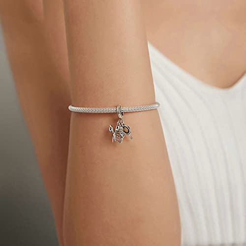 Abalorio de olla de plata 925 compatible con pulsera para amantes de la cocina 5
