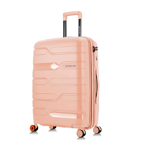 Image of Nasher Miles Paris Hard-Sided Polypropylene Check-in Luggage 28 inch | 75cm | 8 Wheels Large Trolley Bag for Travel | Suitcase (Peach)