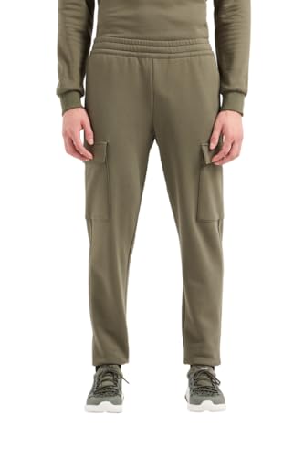 Image of EA7 Emporio Armani Men's Cargo Trousers in Fleece Cotton with Pockets, 8NPP68, green, XXL