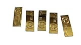 Custom 3d Stuff Old Galactic Credits - Metal Tokens - Gold Plated Sabacc Credits for Your Old Republic smuggler's Crew (Small - 5 Pack)