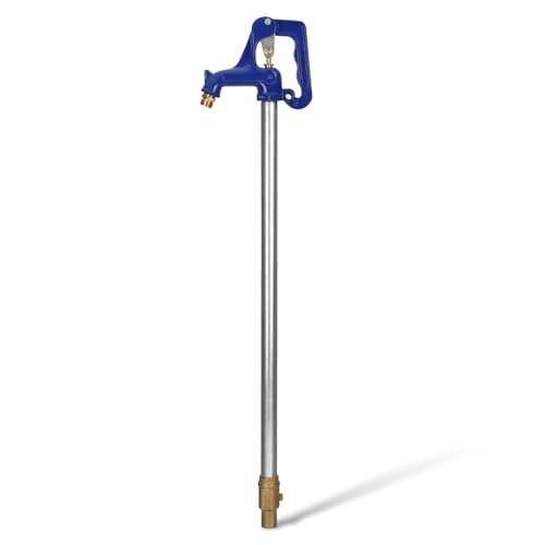 3.25FT Frost Proof Yard Hydrant 12 Bury Depth 3/4 Brass Pipe Connection Frost Proof Outdoor Faucet for for Yard Garden Pasture Irrigation and Drinking