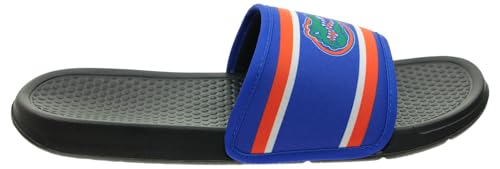 Image of FOCO NCAA Printed Team Logo and Color Stripes Comfortable Slide Sandals