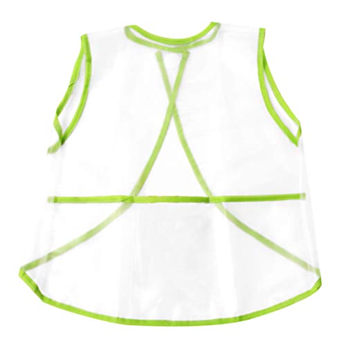NUOBESTY Apron Smock Painting Paint Protection Suit Waterproof Apron PVC Sleeveless Apron Transparent for Children Painting Drawing Art Supplies