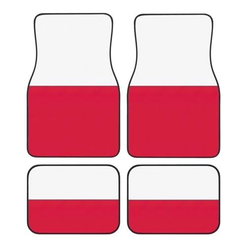 Tapis de voiture drapeau polonais antidérapants contre les salissures