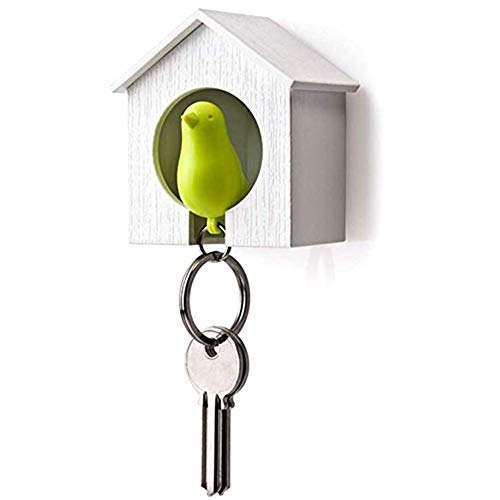 Phayee Porta Llaves de la casa del pájaro, Llavero Colgante del Porta Llaves, Llavero Mini Nido de pájaro, Porta Llaves Anti-pérdida para el hogar, Verde Cover
