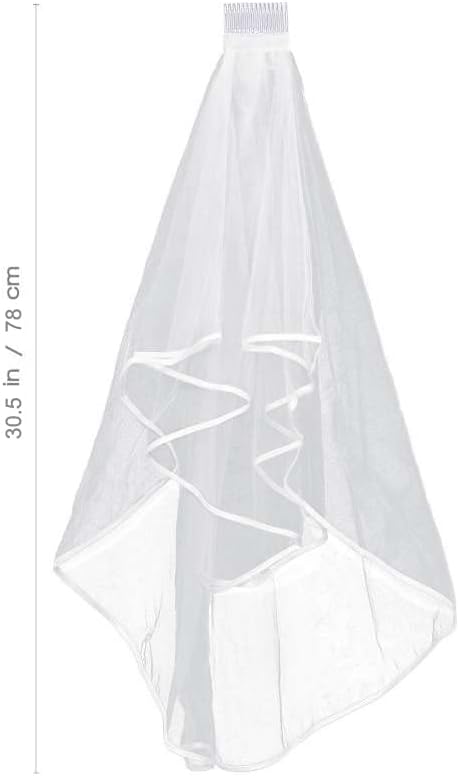 Miniatura 6 de KliSa - Velo de novia para mujer velos cortos de boda tul con peine para despedida de soltera despedida de soltera despedida de soltera despedida de