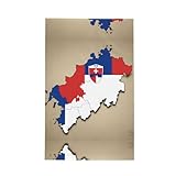 LXqlSS Mapa de la bandera de Eslovenia con bolsa de harina de escudo, toalla de gofre, toalla de trapo súper absorbente para el baño es suave y ligera.