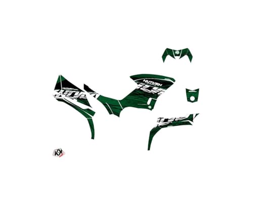 Kit déco Yamaha 450 Kodiak Eraser noir et vert pour quad de 2003 à 2017