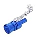 X AUTOHAUX 2pcs XL Size Car Turbo Whistle Aluminum Alloy Universal Turbo Sound Exhaust Muffler Pipe Whistle Car Roar Maker Blue