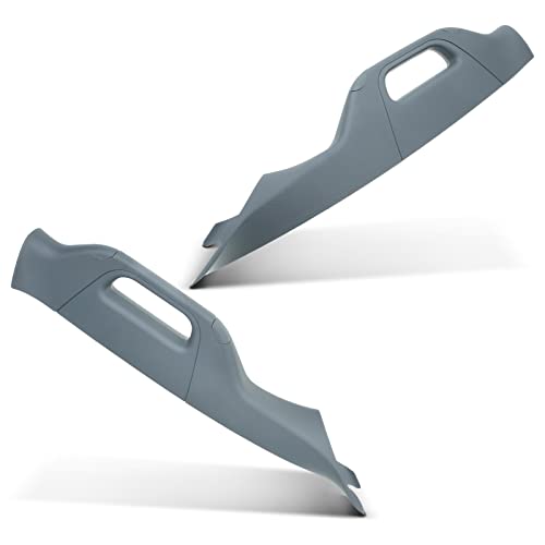 A-Premium A Pillar Interior Trim Handle Compatible With Ford F-250/F-350/F-450/F-550 Super Duty, 2011-2016, Steel Gray, 2-Pc Set, Replace# Bc3Z2503598Ac, Bc3Z2503599Ac #TOP25