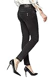  Herrlicher Damen Touch Cropped Slim Jeans, Schwarz (Coal Black 825), W26 (Herstellergröße: 26)